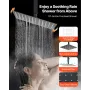 Shower Faucet Set, 254 mm Ceiling Mount Rainfall Shower System with 152 mm Wall Mount Head and 2 in 1 Handheld Spray, Rotatable 