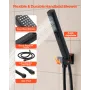 Shower Faucet Set, 254 mm Ceiling Mount Rainfall Shower System with 152 mm Wall Mount Head and 2 in 1 Handheld Spray, Rotatable 