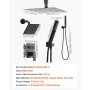 VEVOR Shower Faucet Set, 254 mm Ceiling Mount Rainfall Shower System with 152 mm Wall Mount Head and 2 in 1 Handheld Spray, Rota