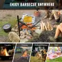 Drejelig lejrbål grill kraftigt stål åben ild madlavningsrist