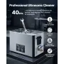 30L Ultrasonic Cleaner, Professional Ultrasonic Cleaner Machine with Cleaning Basket & Digital Display, 480W Stainless Steel 40k