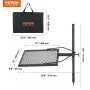 Swivel Campfire Grill Heavy Duty Steel Open Fire Cooking Grate Adjustable