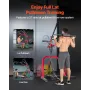 VEVOR Home Gym Equipment, Leverage Gym with 2:1 Ratio LAT Low Row System, Strength Training Machine for Squats Deadlifts Bench P