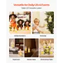 12 Pcs Decorative Candle Lantern, LED Electric Flameless Candle, Plastic LED Holder with Glass, Wall Hanging Indoor Porch Lanter