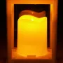 12 Pcs Decorative Candle Lantern, LED Electric Flameless Candle, Plastic LED Holder with Glass, Wall Hanging Indoor Porch Lanter