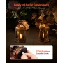 12 Pcs Decorative Candle Lantern, LED Electric Flameless Candle, Plastic LED Holder with Glass, Wall Hanging Indoor Porch Lanter