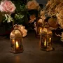 VEVOR 12 Pcs Decorative Candle Lantern, LED Electric Flameless Candle, Plastic LED Holder with Glass, Wall Hanging Indoor Porch 