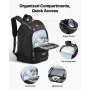 Ski Boot Bag, 55L, Snowboard Boots Travel Backpack for Men Women, with Waterproof Exterior & Bottom, Durable 1680D Oxford, Bag f