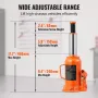 Hydraulic Bottle Jack, 20 Ton/44092 LBS All Welded Bottle Jack, 240-450 mm Lifting Range, with 3-section Long Handle, for Car, P