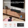 Sound Bar for Smart TV, 2.0 Channel, 450 mm Compact Soundbar TV Speakers for Projector, Bluetooth AUX Connection, Remote Control