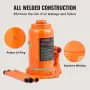 Hydraulic Bottle Jack, 20 Ton/44092 LBS All Welded Bottle Jack, 240-450 mm Lifting Range, with 3-section Long Handle, for Car, P
