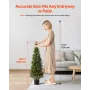 Artificial Topiary Cedar Trees, 2 Set 1219mm Faux Pine Shrubs Plants, Fake Silk Tree Look Real, Easy Assembly for Decor Front Po