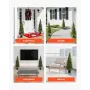 Artificial Topiary Cedar Trees, 2 Set 1219mm Faux Pine Shrubs Plants, Fake Silk Tree Look Real, Easy Assembly for Decor Front Po