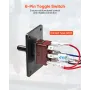 Toggle Switch, 6 Pin Momentary Polarity Reversing Toggle Switch (ON)-Off-(ON) DC 12V/30A AC 250V/15A - with Up Down Mounting Pan