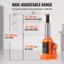 Hydraulic Bottle Jack, 12 Ton/24000 LBS All Welded Bottle Jack, 190-355 mm Lifting Range, with 3-section Long Handle, for Car, P