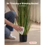 VEVOR Artificial Grass Plant, 2 Pack 1499mm Horsetail Reed Grass in Pot, Premium PVC Faux Fake Greenery Shrubs Plant for Indoor 