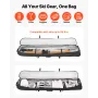 VEVOR Ski Roller Bag, Up to 68.9 in/175 cm, Padded Snowboard Bag with Wheels for Air Travel, 600D Waterproof Oxford Fabric, with