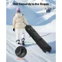 Ski-rulletaske, op til 175 cm, polstret snowboardtaske med hjul
