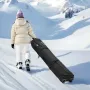 Ski Roller Bag, Up to 68.9 in/175 cm, Padded Snowboard Bag with Wheels for Air Travel, 600D Waterproof Oxford Fabric, with Adjus