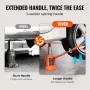 Hydraulic Bottle Jack, 12 Ton/24000 LBS All Welded Bottle Jack, 190-355 mm Lifting Range, with 3-section Long Handle, for Car, P