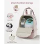 VEVOR Breast Pump Backpack, Breast Feeding Bag with Ice Pack, Fits for S1/S2, Pumping Accessories & Breastmilk Storage, Portable