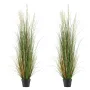Artificial Grass Plant, 2 Pack 1499mm Faux Reed Flower Grass in Pot, Premium PVC Fake Greenery Shrubs Plant for Indoor Outdoor H