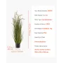VEVOR Artificial Grass Plant, 2 Pack 1194mm Horsetail Reed Grass in Pot, Premium PVC Faux Fake Greenery Shrubs Plant for Indoor 