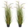 Artificial Grass Plant, 2 Pack 1194mm Horsetail Reed Grass in Pot, Premium PVC Faux Fake Greenery Shrubs Plant for Indoor Outdoo