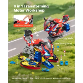 motorcykelmotorlegetøj, 25 stykker, motorcykelmekanikerlegetøj