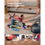 Motorcycle Engine Toy, 25 Pieces, Motorcycle Mechanic Toy with Removable Parts, Lights & Sounds, Simulated Riding & Track Racing