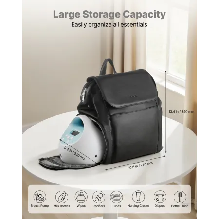 VEVOR Breast Pump Backpack, Breast Feeding Bag with Ice Pack, Fits for S1/S2, Pumping Accessories & Breastmilk Storage, Portable