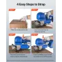 Electric Strapping Machine, 2 x 4000mAh Batteries, Automatic Strapping Tool with Digital Display for 10-19 mm Wide PET Straps, B