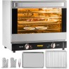 Kommerciel konvektionsovn, 66L/ 60QT, halvstørrelse konventionel ovn bordplade, 2800W 4-lags brødrister m/ frontglasdør,