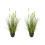 Artificial Grass Plant, 2 Pack 889mm Cattail Grass in Pot, Premium PVC Faux Fake Greenery Shrubs Plant for Indoor Outdoor House 