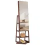 360° Swivel Jewelry Cabinet, 1550 mm Tall, Full-Length Mirror with Storage, Standing Rotatable Jewelry Armoire Organizer, Lockab