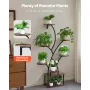 Plant Stand Indoor with Grow Lights, 157.5cm Tall 8-Tier Lighted Plant Shelf, Metal Corner Plants Holder, 3 Timer & 10 Brightnes
