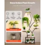 VEVOR Plant Stand Indoor with Grow Lights, 157.5cm Tall 8-Tier Lighted Plant Shelf, Metal Corner Plants Holder, 3 Timer & 10 Bri