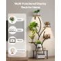 Plant Stand Indoor with Grow Lights, 157.5cm Tall 8-Tier Lighted Plant Shelf, Metal Corner Plants Holder, 3 Timer & 10 Brightnes