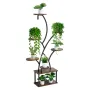 VEVOR Plant Stand Indoor with Grow Lights, 157.5cm Tall 8-Tier Lighted Plant Shelf, Metal Corner Plants Holder, 3 Timer & 10 Bri