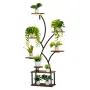 VEVOR Plant Stand Indoor with Grow Lights, 157.5cm Tall 8-Tier Lighted Plant Shelf, Metal Corner Plants Holder, 3 Timer & 10 Bri