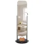 360° Swivel Jewelry Cabinet, 1600 mm Tall, Full-Length Mirror with Storage, Standing Rotatable Jewelry Armoire Organizer, Lockab