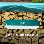 PVC Waterproof Tarp, 16.5 x 29.5 ft Heavy Duty PVC Tarpaulin, Tear-Proof and Weather-Proof, with Grommets and Reinforced Edges f