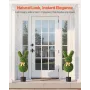VEVOR Artificial Topiary Bunny-Shape Boxwood Ball, 2 Set 914mm Faux Boxwood Plant Balls, Fake Silk Tree Look Real, Easy Assembly