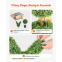 VEVOR Artificial Topiary Bunny-Shape Boxwood Ball, 2 Set 914mm Faux Boxwood Plant Balls, Fake Silk Tree Look Real, Easy Assembly