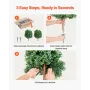 VEVOR Artificial Topiary Boxwood Trees with Ground Spike, 2 Set 686mm Faux Shrubs & Bushes Potted Plants, Fake Silk Tree Look Re