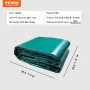 PVC Waterproof Tarp, 16.5 x 29.5 ft Heavy Duty PVC Tarpaulin, Tear-Proof and Weather-Proof, with Grommets and Reinforced Edges f
