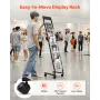 VEVOR Brochure Display Stativ, Smal 6-Etagers Magasin Litteratur Display Stand med hjul, Metal Gulvstående Magasin Stativ, Mo