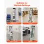 Brochure Display Rack, Narrow 6-Tier Magazine Literature Display Stand with Wheels, Metal Floor Standing Magazine Rack, Movable 