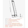 Brochure Display Rack, Narrow 6-Tier Magazine Literature Display Stand with Wheels, Metal Floor Standing Magazine Rack, Movable 