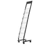 VEVOR Brochure Display Rack, Narrow 6-Tier Magazine Literature Display Stand with Wheels, Metal Floor Standing Magazine Rack, Mo